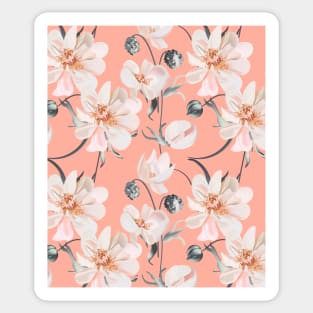 Peony 3d pattern peach Sticker